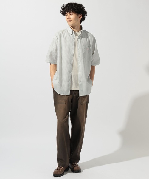 DANTON(ダントン)の「【DANTON(ダントン)】オックスフォードボタン ボタンダウンシャツ(シャツ/ブラウス・メンズ・オフホワイト/グリーン・LARGE/MEDIUM)」の8枚目の写真