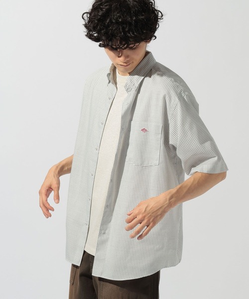 DANTON(ダントン)の「【DANTON(ダントン)】オックスフォードボタン ボタンダウンシャツ(シャツ/ブラウス・メンズ・オフホワイト/グリーン・LARGE/MEDIUM)」の10枚目の写真