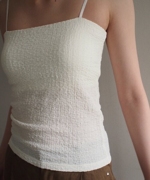 LOUNGEDRESS(ラウンジドレス)の「【earthy_/アーシー】カップ付きジャガードキャミ(キャミソール・レディース・ブラック/オフホワイト・LARGE/MEDIUM/SMALL)」の11枚目の写真