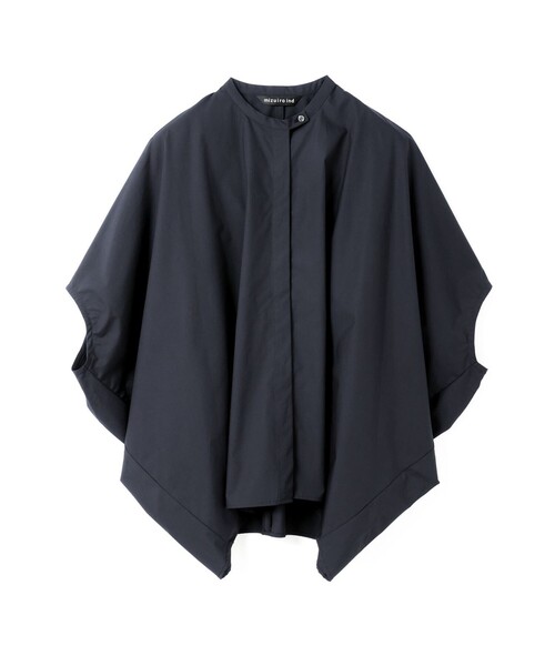 mizuiroind(ミズイロインド)の「mizuiro ind スタンドカラーコクーンシャツ(シャツ/ブラウス・レディース・ライトブルー/オフホワイト/ブルー/グレー/アイボリー/ブラック/ネイビー・FREE)」の6枚目の写真