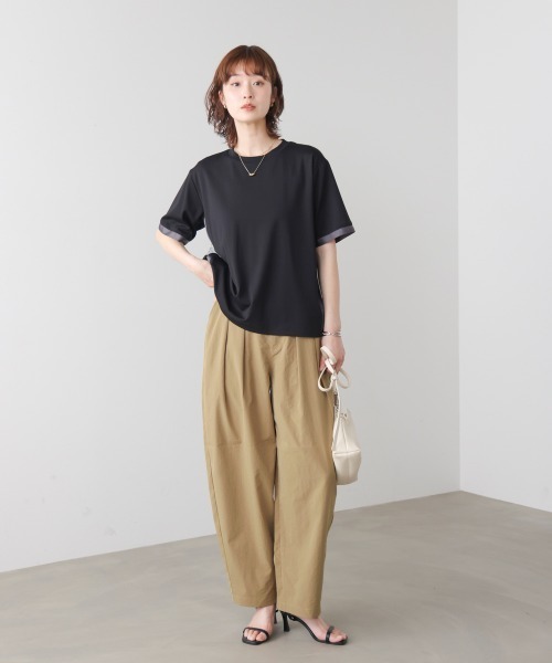 Bou Jeloud(ブージュルード)の「ストレッチテックコクーンパンツ(その他パンツ・レディース・グレイッシュベージュ/ブラック/ベージュ・FREE)」の17枚目の写真