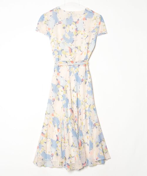 LAUREN RALPH LAUREN(ローレン ラルフ ローレン)の「フローラル クリンクル ジョーゼット サープリス ドレス(ワンピース・レディース・ブルー・0/00/10/2/4/6)」の7枚目の写真
