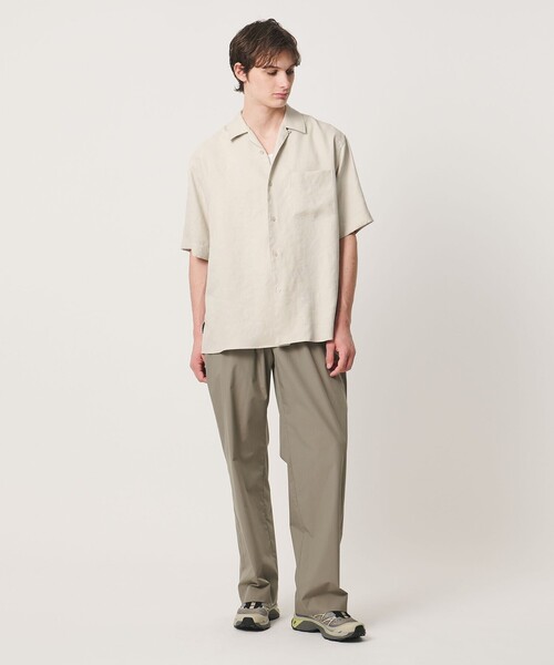 UNITED ARROWS（ユナイテッドアローズ）の「トリアセテート/ポリエステル ツイル オープンカラーシャツ（シャツ/ブラウス・メンズ・ナチュラル/オリーブ/レッド/ネイビー・L/S/M/XL）」の6枚目の写真