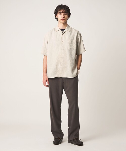 UNITED ARROWS（ユナイテッドアローズ）の「トリアセテート/ポリエステル ツイル オープンカラーシャツ（シャツ/ブラウス・メンズ・ナチュラル/オリーブ/レッド/ネイビー・L/S/M/XL）」の7枚目の写真
