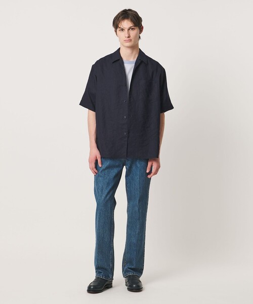 UNITED ARROWS（ユナイテッドアローズ）の「トリアセテート/ポリエステル ツイル オープンカラーシャツ（シャツ/ブラウス・メンズ・ナチュラル/オリーブ/レッド/ネイビー・L/S/M/XL）」の14枚目の写真