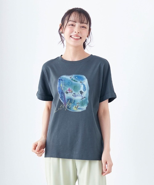 Disney(ディズニー)の「汗ジミが目立ちにくいカットソー(Tシャツ/カットソー・レディース・ベージュ/チャコール/チャコールグレー/ホワイト/ホワイト系その他/ピンク系その他・3L/S/M/L/LL)」の4枚目の写真