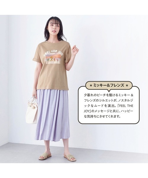 Disney(ディズニー)の「汗ジミが目立ちにくいカットソー(Tシャツ/カットソー・レディース・ベージュ/チャコール/チャコールグレー/ホワイト/ホワイト系その他/ピンク系その他・3L/S/M/L/LL)」の12枚目の写真