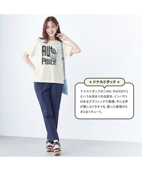 Disney(ディズニー)の「汗ジミが目立ちにくいカットソー(Tシャツ/カットソー・レディース・ベージュ/チャコール/チャコールグレー/ホワイト/ホワイト系その他/ピンク系その他・3L/S/M/L/LL)」の16枚目の写真