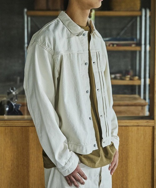 orSlow（オアスロウ）の「orslow/オアスロウ 1st 40'S Denim jacket ベージュカラー コットン リジットデニムジャケット 日本製 2026年春夏（デニムジャケット・メンズ・アイボリー・2/3/4）」の15枚目の写真