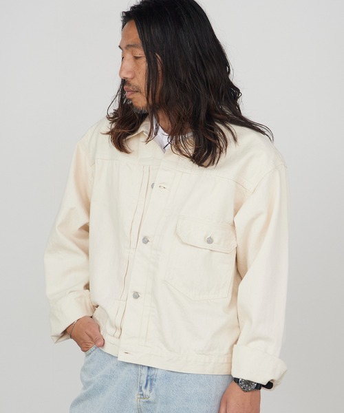 orSlow（オアスロウ）の「orslow/オアスロウ 1st 40'S Denim jacket ベージュカラー コットン リジットデニムジャケット 日本製 2026年春夏（デニムジャケット・メンズ・アイボリー・2/3/4）」の3枚目の写真