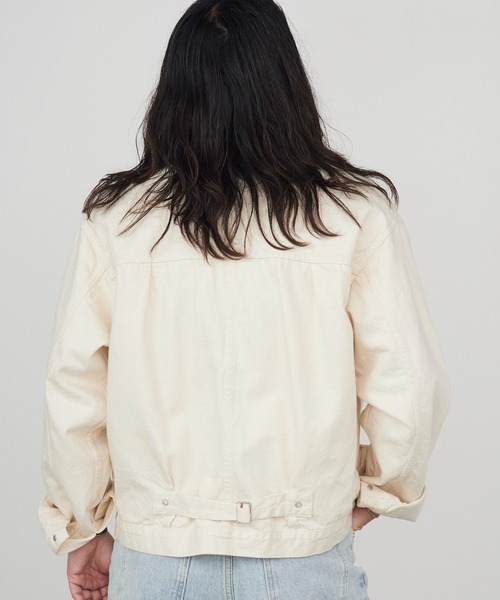 orSlow（オアスロウ）の「orslow/オアスロウ 1st 40'S Denim jacket ベージュカラー コットン リジットデニムジャケット 日本製 2026年春夏（デニムジャケット・メンズ・アイボリー・2/3/4）」の4枚目の写真