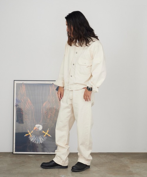 orSlow（オアスロウ）の「orslow/オアスロウ 1st 40'S Denim jacket ベージュカラー コットン リジットデニムジャケット 日本製 2026年春夏（デニムジャケット・メンズ・アイボリー・2/3/4）」の12枚目の写真