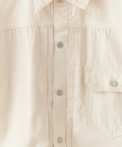 orSlow（オアスロウ）の「orslow/オアスロウ 1st 40'S Denim jacket ベージュカラー コットン リジットデニムジャケット 日本製 2026年春夏（デニムジャケット・メンズ・アイボリー・2/3/4）」の20枚目の写真