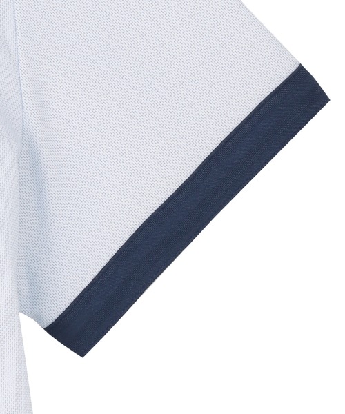 TOKYO SHIRTS(トウキョウシャツ)の「【吸水速乾】【COFREX】配色 スキッパー衿 ブラウス 半袖 レディースデザインシャツ(シャツ/ブラウス・レディース・ブルー・M/LL/XL/L/S)」の4枚目の写真