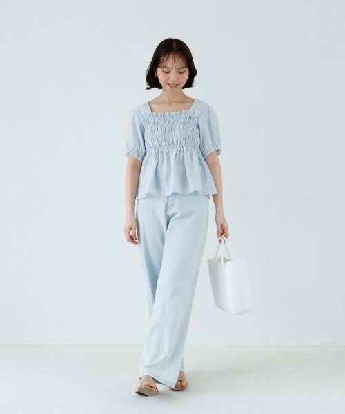 Sweet Cream ブラウス シロ 未使用 商品説明要確認 スウィートブルームブラウス（シャツ/ブラウス）｜flower（フラワー