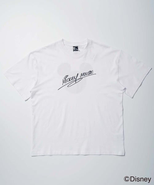 Disney（ディズニー）の「メンズ MICKEY MOUSE ミッキーマウス オーバーサイズＴシャツ（M25-101)（Tシャツ/カットソー・メンズ・ダークグリーン/オレンジ/チャコールグレー/杢グレー/オフホワイト/ブラック・L/XL/M）」の20枚目の写真