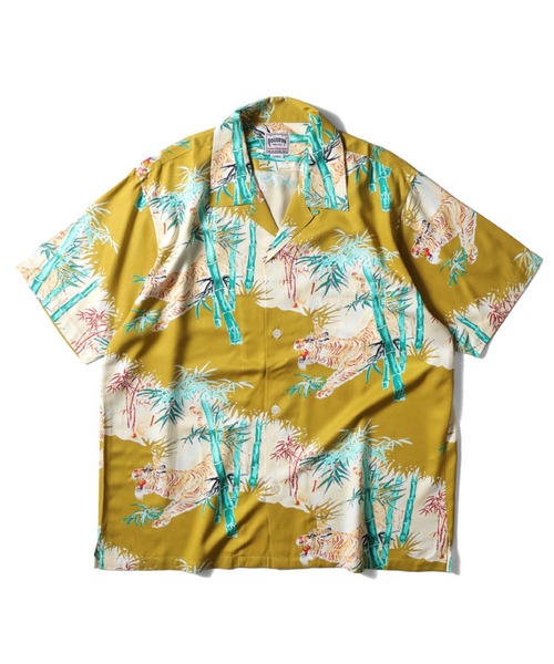 HOUSTON(ヒューストン)の「HOUSTON アロハシャツ(竹虎)(シャツ/ブラウス・メンズ・ブラック/ネイビー/マスタード・LARGE/MEDIUM/X-LARGE/XX-LARGE)」の3枚目の写真