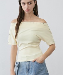 Stud Off-Shoulder Top / スタッズオフショルダートップス