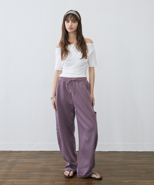 Rohwel(ローウェル)の「Stud Off-Shoulder Top / スタッズオフショルダートップス(Tシャツ/カットソー・レディース・ホワイト/イエロー/グレー・FREE)」の11枚目の写真