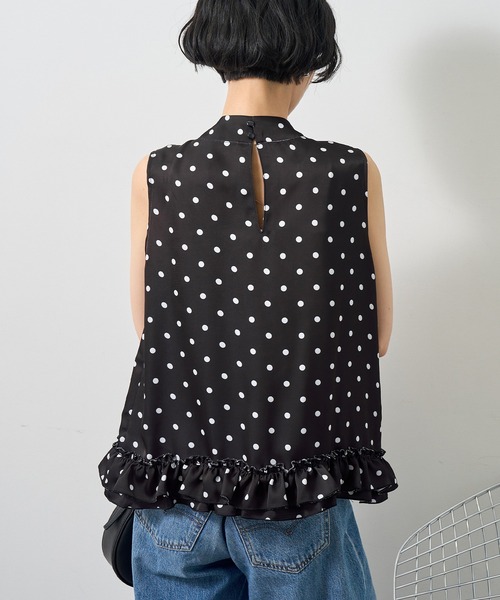 NOGLE（ノグル）の「【NOGLE/ノグル】ポルカドットリボントップス（Tシャツ/カットソー・レディース・ホワイト/ブラック・FREE）」の10枚目の写真