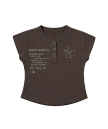スターフィッシュ ヘンリーネック ワッフル スリムフィット Tシャツ
