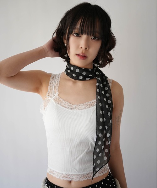 SORUTT(ソルト)の「【 SORUTT / ソルト 】 レーストリム リボンデザイン カップ付きキャミ / タンクトップ #(キャミソール・レディース・ブラック/ホワイト/ピンク・FREE)」の22枚目の写真