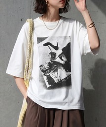 antiqua | 綿100％ クルーネック フォト Tシャツ(Tシャツ/カットソー)
