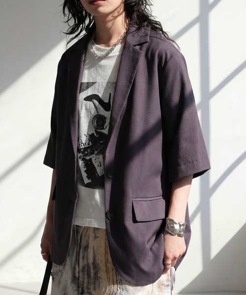 antiqua（アンティカ）の「綿100％ クルーネック フォト Tシャツ（Tシャツ/カットソー・レディース・ブラック/ホワイト・ONESIZE）」の5枚目の写真