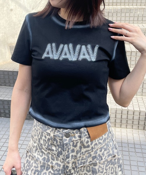 ROGER AND RAW(ロジャーアンドロウ)の「スプレープリント フロントロゴ ショートT(Tシャツ/カットソー・レディース・グレー/ブラック/ホワイト・FREE)」の14枚目の写真