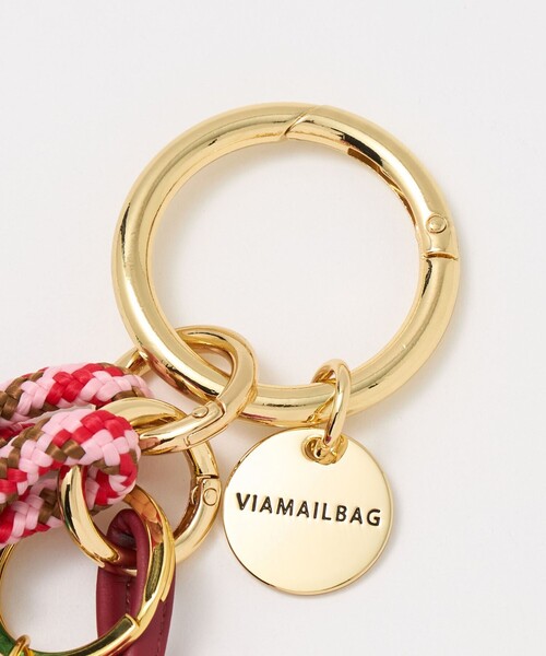 VIAMAILBAG（ヴィアメールバッグ）の「＜VIAMAILBAG＞プレート ロゴ チャーム（キーケース/キーアクセサリー・レディース・ピンク/ホワイト/ターコイズブルー系・FREE）」の12枚目の写真