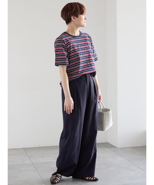Te chichi(テチチ)の「レーヨンリネンストレートパンツ(その他パンツ・レディース・ネイビー/オフホワイト/グリーン/レッド・M/S)」の14枚目の写真