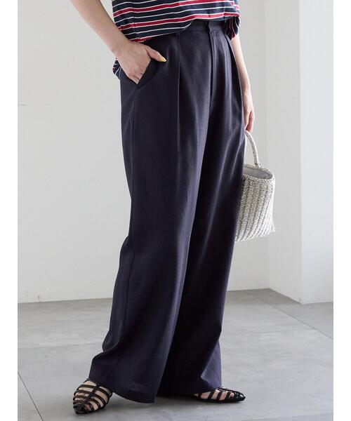 Te chichi(テチチ)の「レーヨンリネンストレートパンツ(その他パンツ・レディース・ネイビー/オフホワイト/グリーン/レッド・M/S)」の15枚目の写真