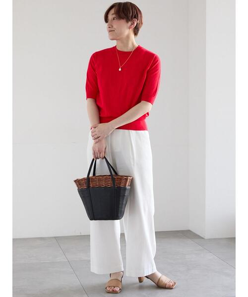 Te chichi(テチチ)の「レーヨンリネンストレートパンツ(その他パンツ・レディース・ネイビー/オフホワイト/グリーン/レッド・M/S)」の22枚目の写真