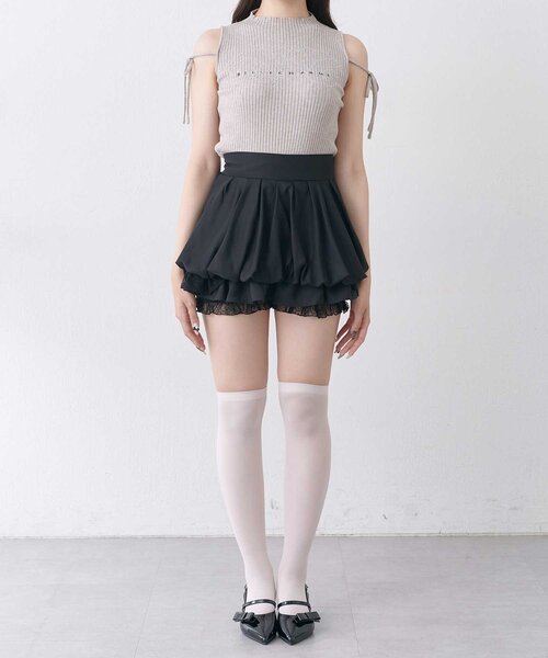 OLIVE des OLIVE(オリーブデオリーブ)の「【Belle Charme】BC Logo Sleeveless Rib Knit(ニット/セーター・レディース・トップグレー/ベージュ/ピンク/ブラック・FREE)」の9枚目の写真