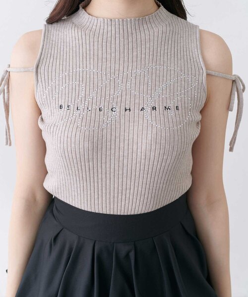 OLIVE des OLIVE(オリーブデオリーブ)の「【Belle Charme】BC Logo Sleeveless Rib Knit(ニット/セーター・レディース・トップグレー/ベージュ/ピンク/ブラック・FREE)」の12枚目の写真