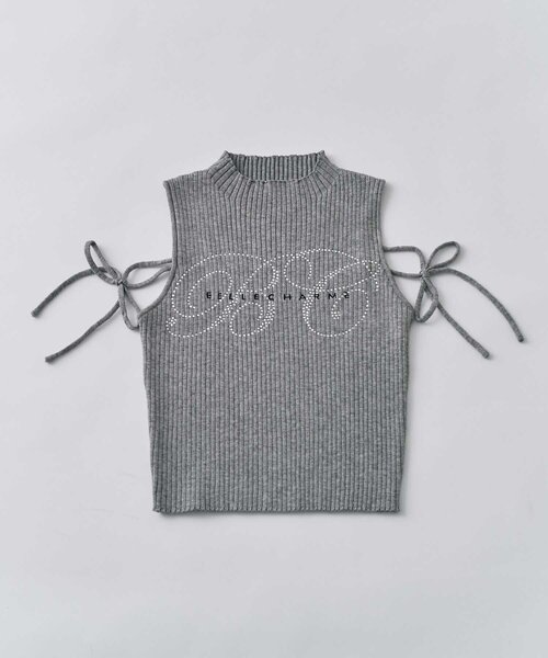 OLIVE des OLIVE(オリーブデオリーブ)の「【Belle Charme】BC Logo Sleeveless Rib Knit(ニット/セーター・レディース・トップグレー/ベージュ/ピンク/ブラック・FREE)」の20枚目の写真