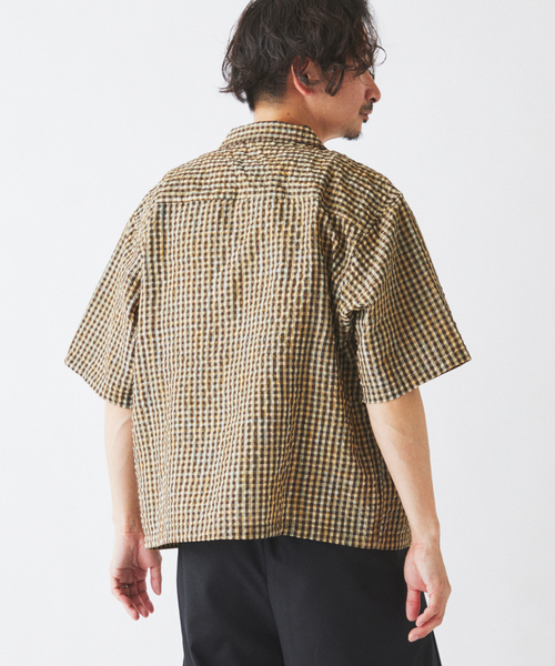 JOURNAL STANDARD relume(ジャーナルスタンダード レリューム)の「サッカー チェック キューバシャツ(シャツ/ブラウス・メンズ・ブラウン/レッド/ネイビー・MEDIUM/LARGE)」の17枚目の写真