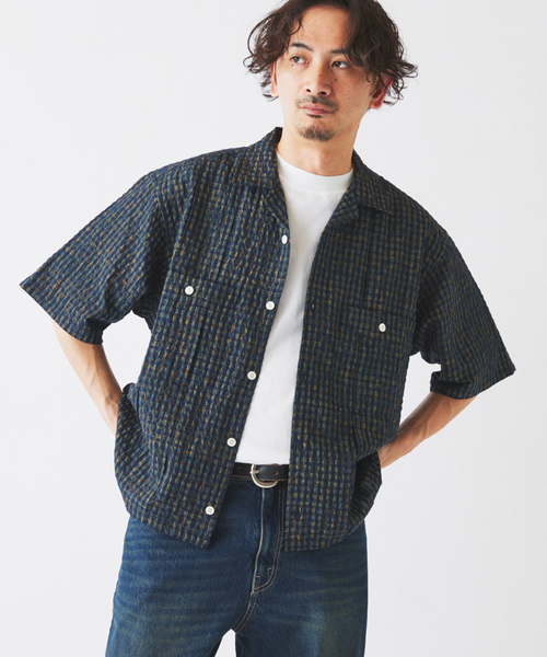 JOURNAL STANDARD relume(ジャーナルスタンダード レリューム)の「サッカー チェック キューバシャツ(シャツ/ブラウス・メンズ・ブラウン/レッド/ネイビー・MEDIUM/LARGE)」の21枚目の写真