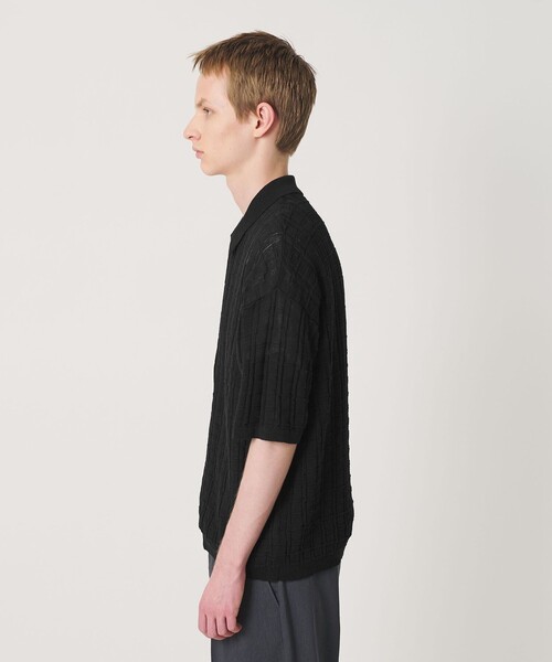 BEAUTY&YOUTH UNITED ARROWS(ビューティーアンドユースユナイテッドアローズ)の「ジャガード フルジップ ショートスリーブ ポロニット ウォッシャブル(カーディガン/ボレロ・メンズ・ダークブラウン/ブラック・L/XL/S/M)」の10枚目の写真