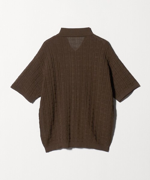 BEAUTY&YOUTH UNITED ARROWS(ビューティーアンドユースユナイテッドアローズ)の「ジャガード フルジップ ショートスリーブ ポロニット ウォッシャブル(カーディガン/ボレロ・メンズ・ダークブラウン/ブラック・L/XL/S/M)」の13枚目の写真
