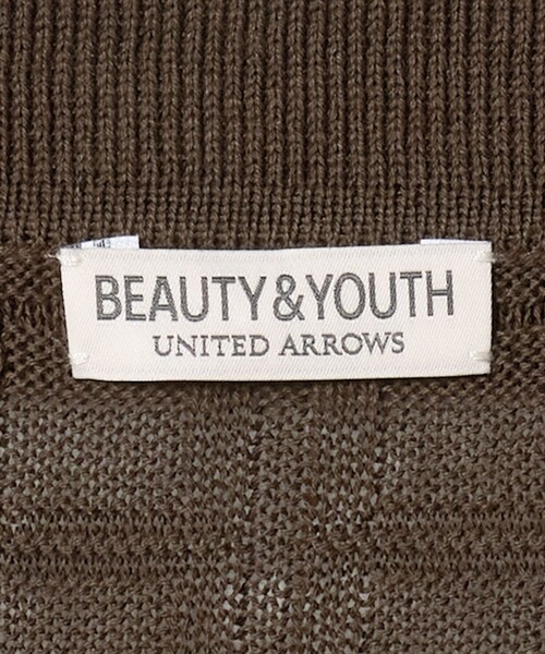 BEAUTY&YOUTH UNITED ARROWS(ビューティーアンドユースユナイテッドアローズ)の「ジャガード フルジップ ショートスリーブ ポロニット ウォッシャブル(カーディガン/ボレロ・メンズ・ダークブラウン/ブラック・L/XL/S/M)」の20枚目の写真