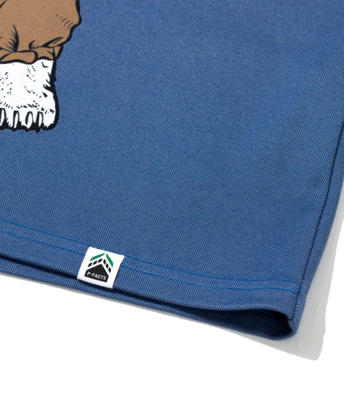 go slow caravan(ゴースローキャラバン)の「PIECLEX ファーマークマ TEE 2(Tシャツ/カットソー・メンズ・ホワイト/ブルー・MEDIUM/LARGE/X-LARGE)」の6枚目の写真