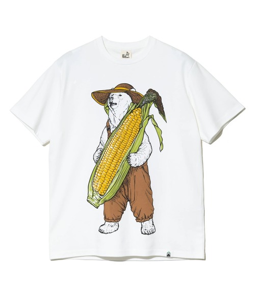 go slow caravan(ゴースローキャラバン)の「PIECLEX ファーマークマ TEE 2(Tシャツ/カットソー・メンズ・ホワイト/ブルー・MEDIUM/LARGE/X-LARGE)」の11枚目の写真