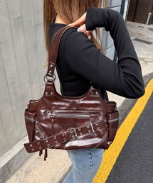 スタッズ アイレット ショルダー バッグ