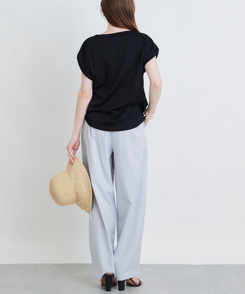 PICCIN(ピッチン)の「タックスリーブカットソー(Tシャツ/カットソー・レディース・チャコールグレー/ブラック/オフホワイト・M)」の17枚目の写真