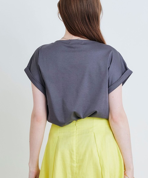 PICCIN(ピッチン)の「タックスリーブカットソー(Tシャツ/カットソー・レディース・チャコールグレー/ブラック/オフホワイト・M)」の20枚目の写真