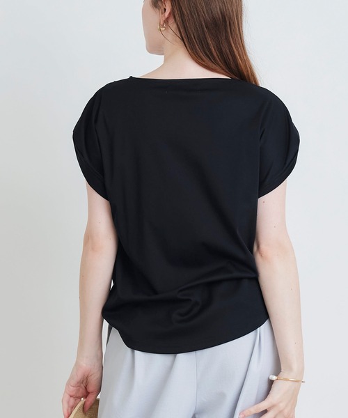 PICCIN(ピッチン)の「タックスリーブカットソー(Tシャツ/カットソー・レディース・チャコールグレー/ブラック/オフホワイト・M)」の13枚目の写真