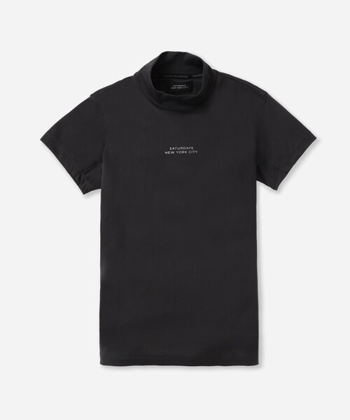 Saturdays Golf(サタデーズゴルフ)の「Hs Dot Mesh Half Mockneck Shirt | WOMEN(Tシャツ/カットソー・レディース・ブラック/ホワイト・S/M/L)」の2枚目の写真