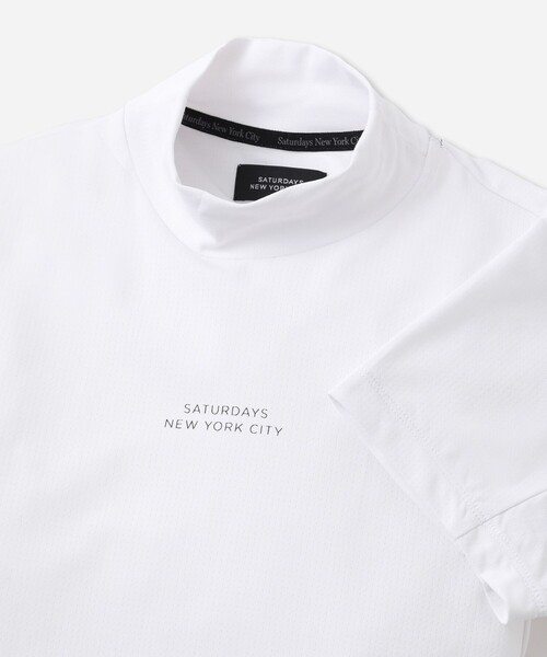 Saturdays Golf(サタデーズゴルフ)の「Hs Dot Mesh Half Mockneck Shirt | WOMEN(Tシャツ/カットソー・レディース・ブラック/ホワイト・S/M/L)」の6枚目の写真