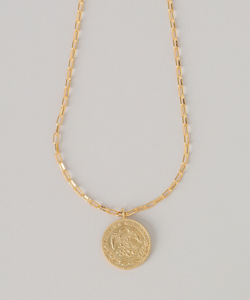 Chibi Jewels （チビジュエルズ）の「chibi jewels/チビジュエルズ mini rectangle chain Mex Coin necklace（ネックレス・レディース・ゴールド・FREE）」の5枚目の写真
